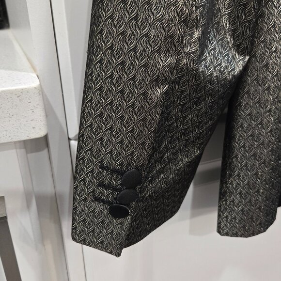 Versace Silver Single-Breasted Blazer Jacket - Picture 5 of 13